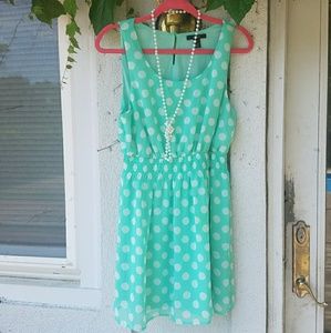 Mint Green and White Poka-Dot Dress!!